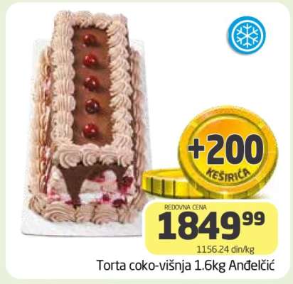 Torta čoko-višnja 1.6kg Anđelić