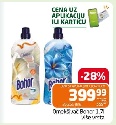 Omekšivač Bohor 1.7l više vrsta