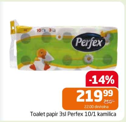 Toalet papir 3sl Perfex 10/1 kamilica