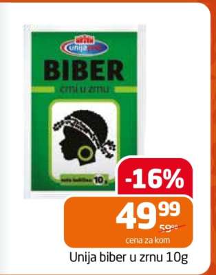 Unija biber u zrnu 10g