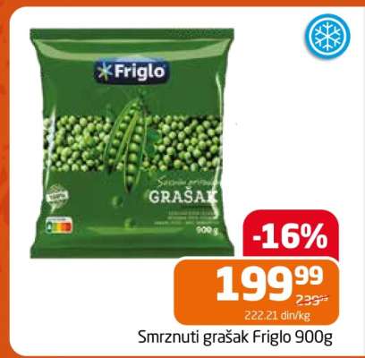 Smrznuti grašak Friglo 900g