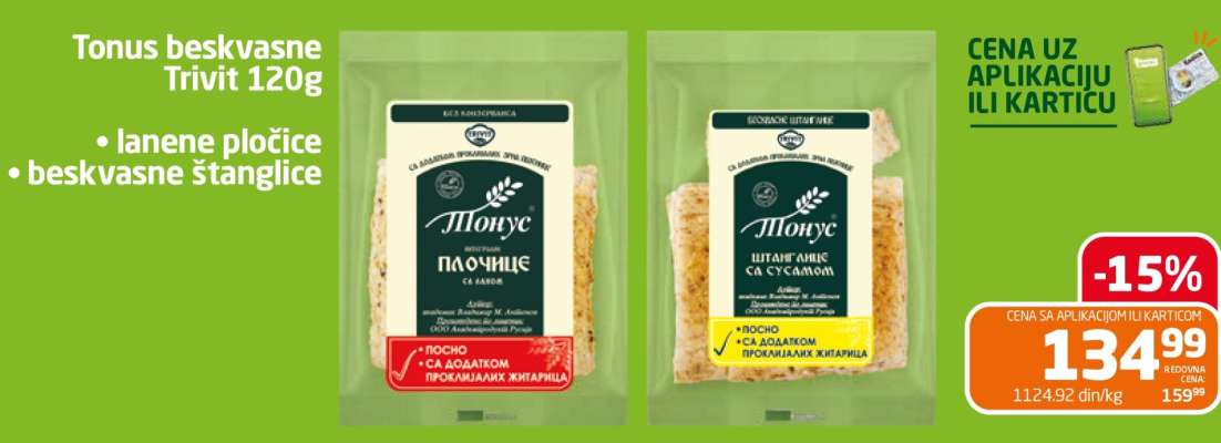 Tonus beskvasne Trivit 120g