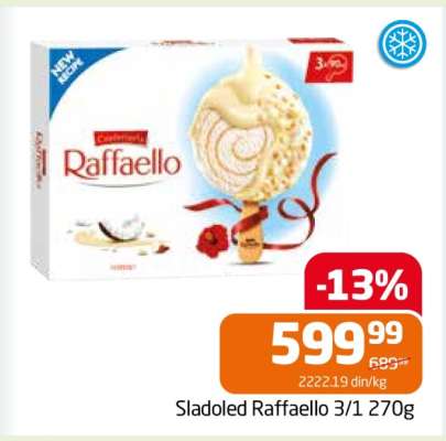 Sladoled Raffaello 3/1 270g
