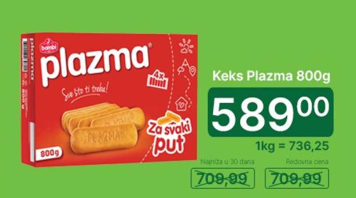Keks Plazma 800g