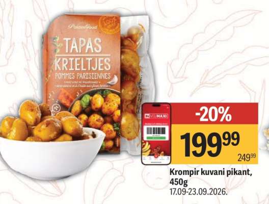 Krompir kuvani pikant, 450g