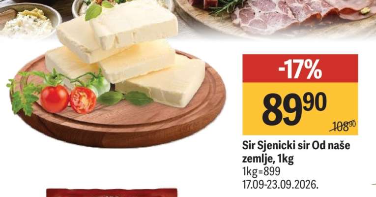Sir Sjenicki sir Od naše zemlje, 1kg