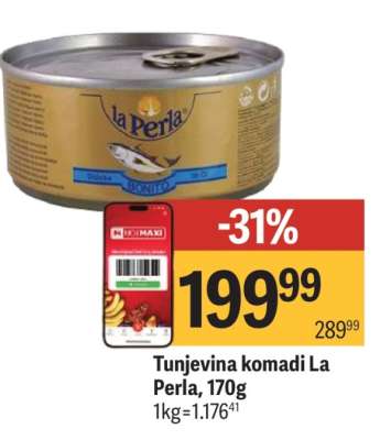 Tunjevina komadi La Perla 170g