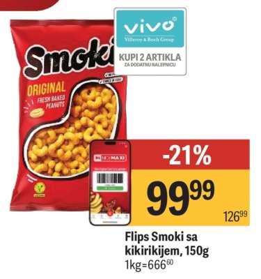 Flips Smoki sa kikirikijem 150g