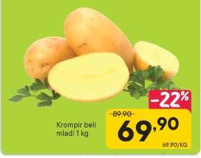 Krompir beli mladi 1 kg