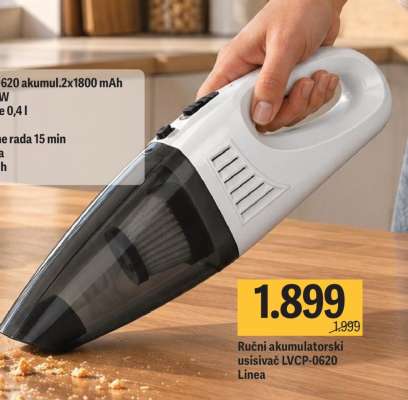 Ručni akumulatorski usisivač LVCP-0620 Linea