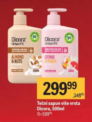 Tečni sapun više vrsta Dicora, 500ml