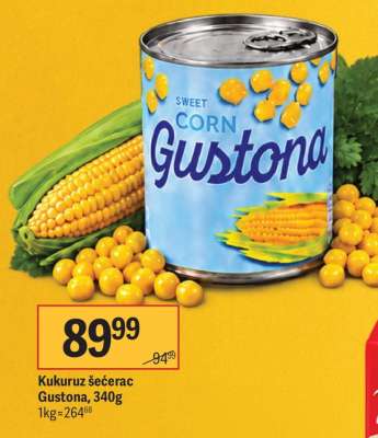 Kukuruz šećerac Gustona 340g