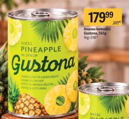 Ananas komadići Gustona, 565g