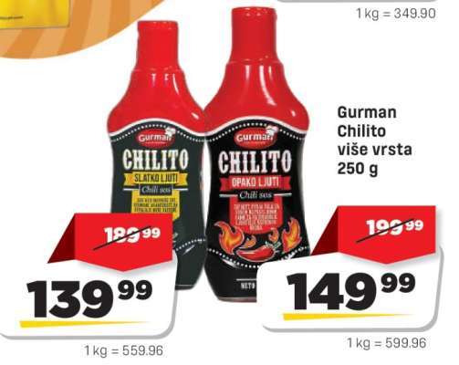 Gurman Chilito više vrsta 250 g