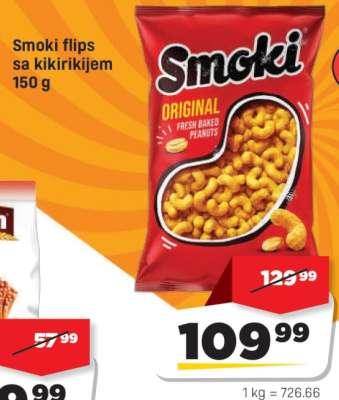 Smoki flips sa kikirikijem 150 g
