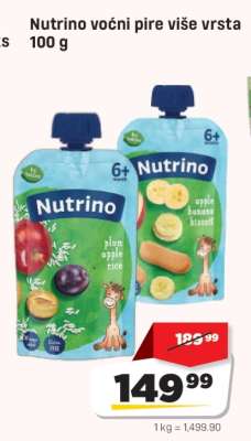 Nutrino voćni pire više vrsta 100 g