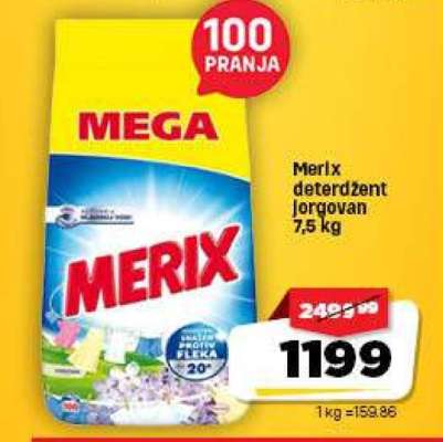 Merix deterdžent Jorgovan 7,5 kg