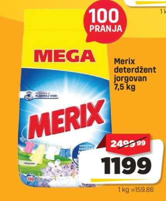 Merix deterdžent Jorgovan 7,5 kg