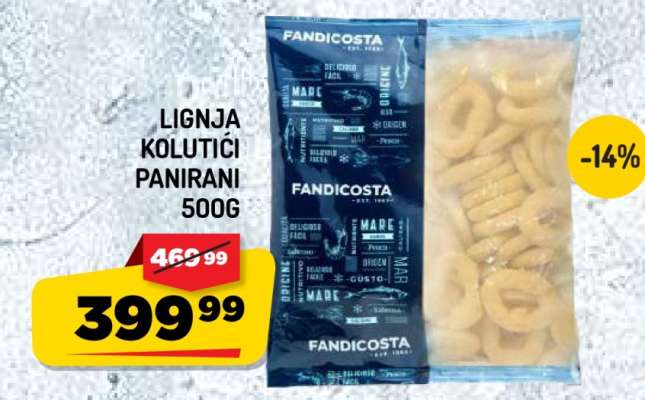 Lignja Kolutići Panirani 500g