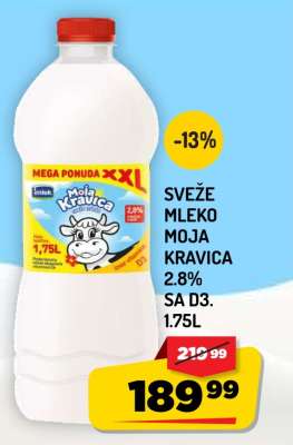 SVEŽE MLEKO MOJA KRAVICA 2.8% SA D3
