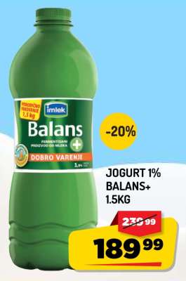 Jogurt 1% Balans+ 1.5kg