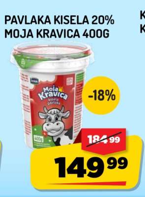 Pavlaka Kisela 20% Moja Kravica 400g