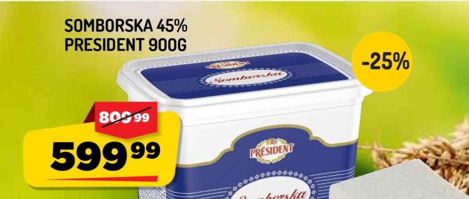 Somborska 45% President 900g