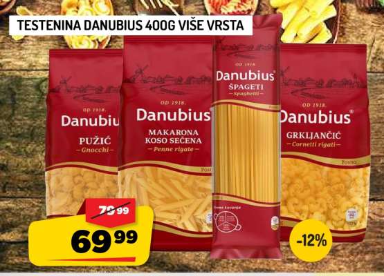 Testenina Danubius 400g