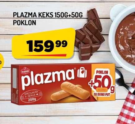 Plazma Keks 150g+50g Poklon