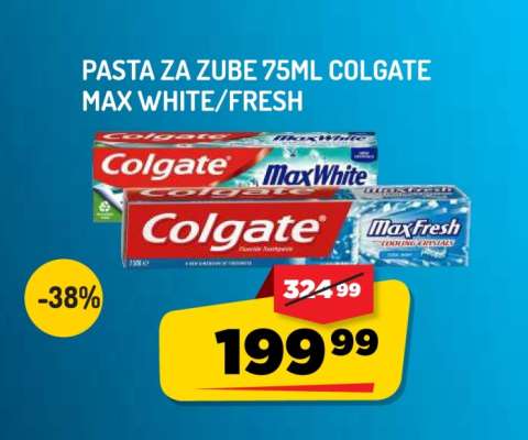 PASTA ZA ZUBE 75ML COLGATE MAX WHITE/FRESH