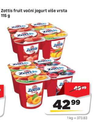 Zottis fruit voćni jogurt više vrsta