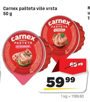 Carnex pašteta više vrsta