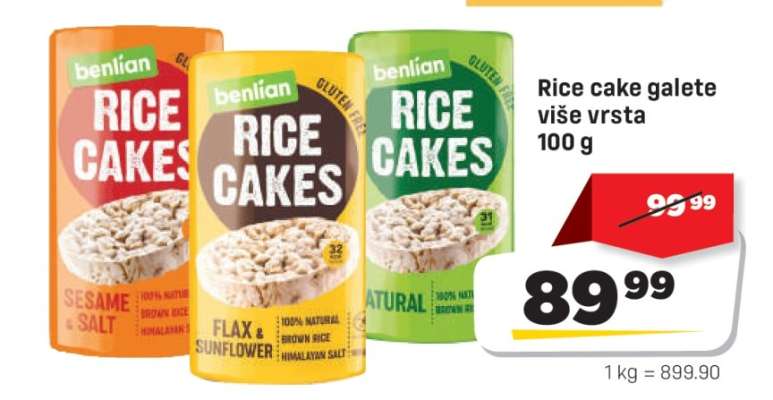 Rice cake galete više vrsta