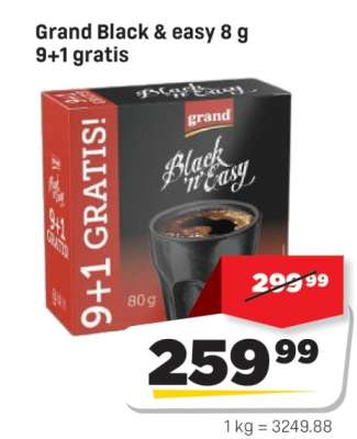 Grand Black & easy 8 g 9+1 gratis