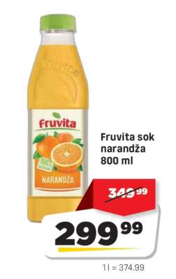 Fruvita sok narandža 800 ml