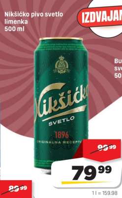Nikšićko pivo svetlo limenka 500 ml