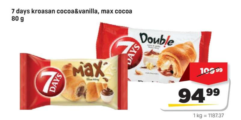 7 days kroasan cocoa&vanilla, max cocoa