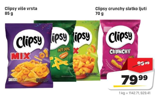 Clipsy više vrsta