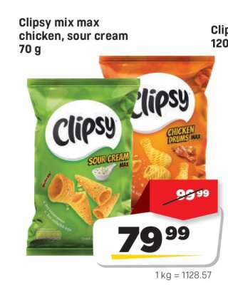 Clipsy mix max chicken, sour cream 70 g