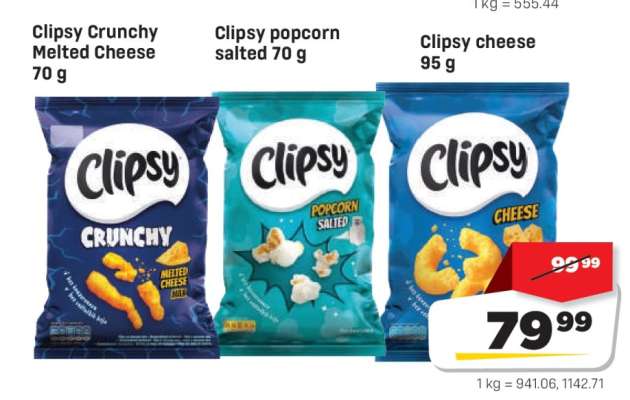 Clipsy Crunchy Melted Cheese 70 g