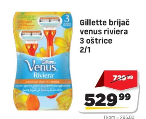 Gillette brijač Venus Riviera 3 oštrice 2/1