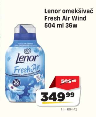 Lenor omekšivač Fresh Air Wind 504 ml 36w