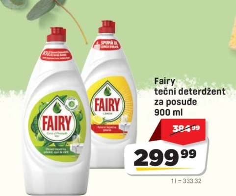 Fairy tečni deterdžent za posuđe 900 ml