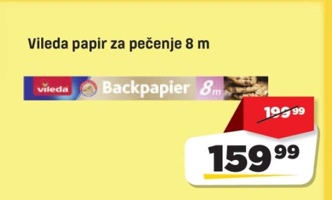 Vileda papir za pečenje 8 m
