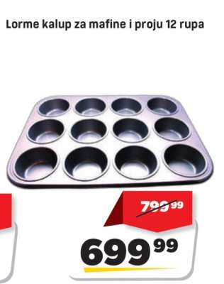 Lorme kalup za mafine i proju 12 rupa
