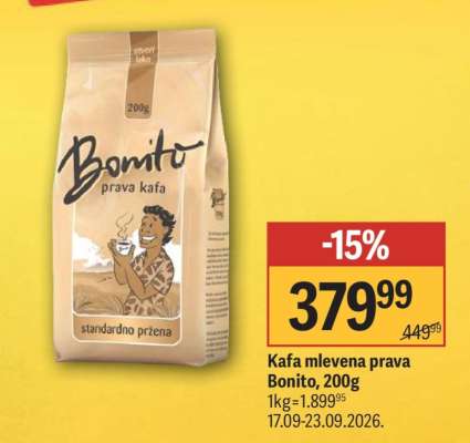 Kafa mlevena prava Bonito 200g