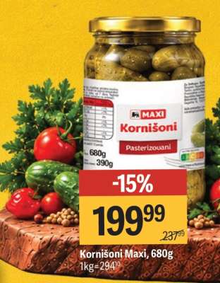 KORNIŠONI MAXI , 680G