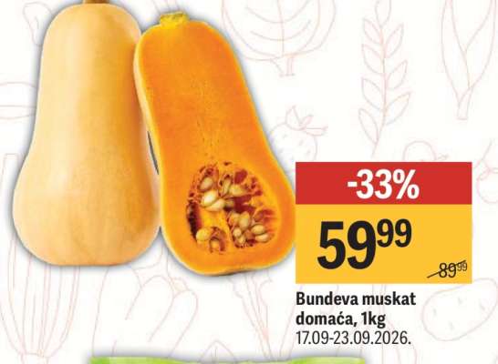 Bundeva muskat domaća, 1kg