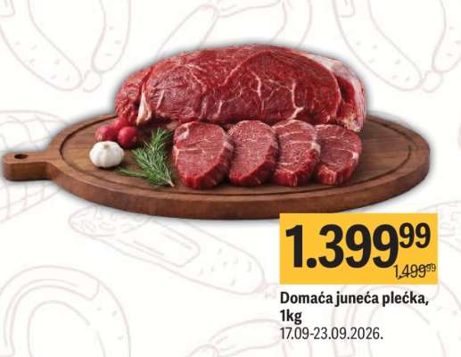 Domaća juneća plećka, 1kg