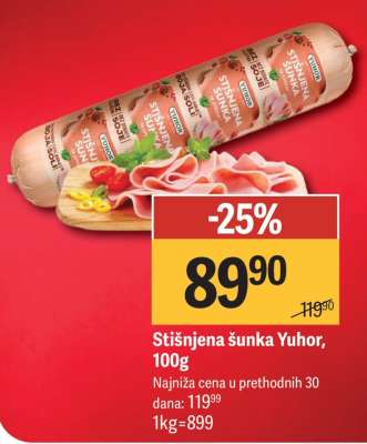 Stišnjena šunka Yuhor 100g
